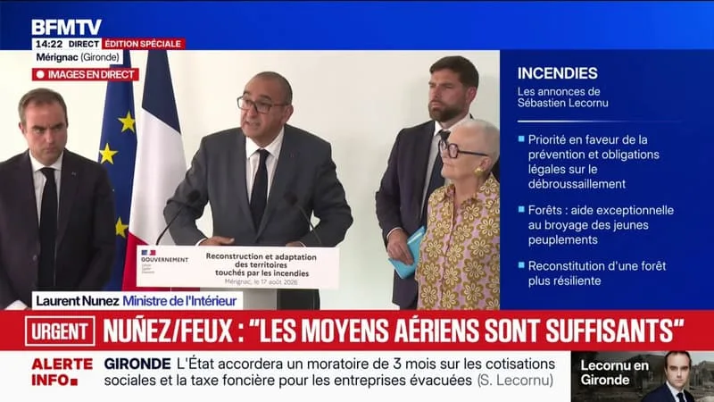 "Je n'ai jamais vu ça": enregistré à son insu lors d'une réunion, Laurent Nuñez réaffirme que les moyens aériens pour lutter contre les incendies sont "suffisants"