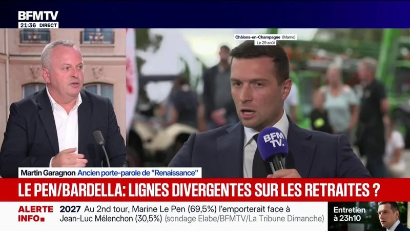 "Je ne pourrai jamais voter pour un candidat qui ne fera pas de la question des retraites un enjeu majeur de cette élection" présidentielle, explique Martin Garagnon, ancien porte-parole de Renaissance