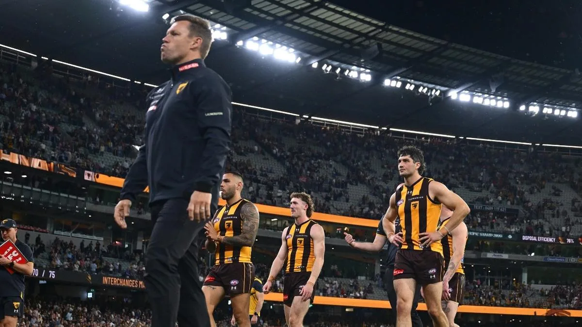 Injured Lions fan, 6, taken to hospital after being hit by can as Sam Mitchell condemns unruly Hawks fans
