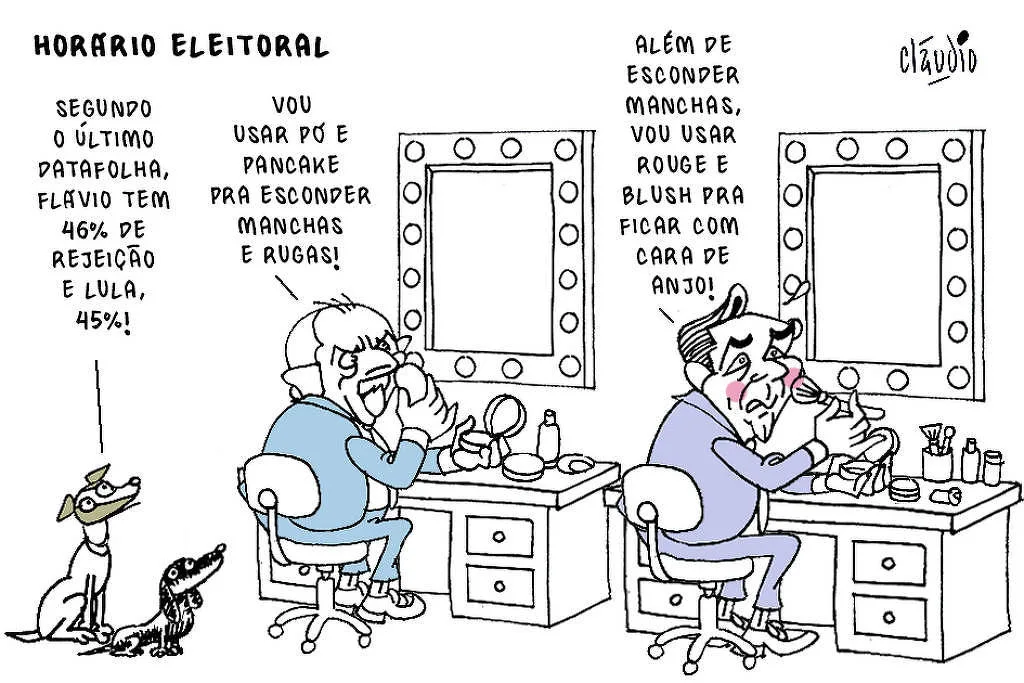 Candidatos ajeitam a maquiagem