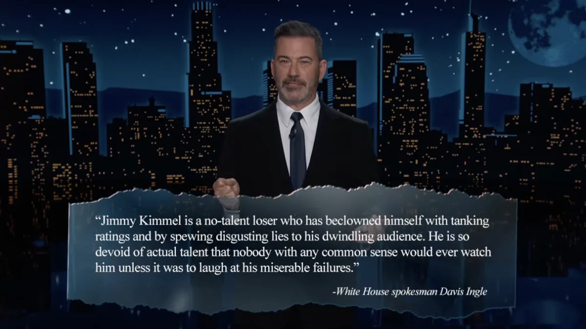 Jimmy Kimmel responds to a White House spokesperson calling him a no-talent loser