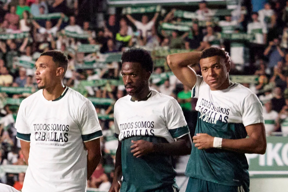 Presidente da LaLiga critica atitude de Vini Jr e Mbappé com camisa de apoio a Ceuta