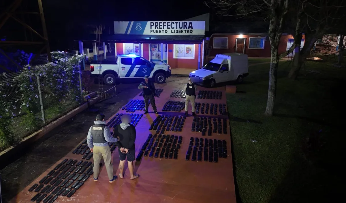 Detuvieron en Misiones a un hombre cuando trasladaba más de 400 kilos de marihuana