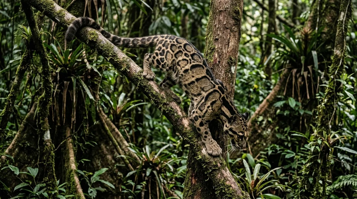 Ele desce árvores de cabeça para baixo e carrega caninos proporcionalmente maiores que os de qualquer outro gato selvagem