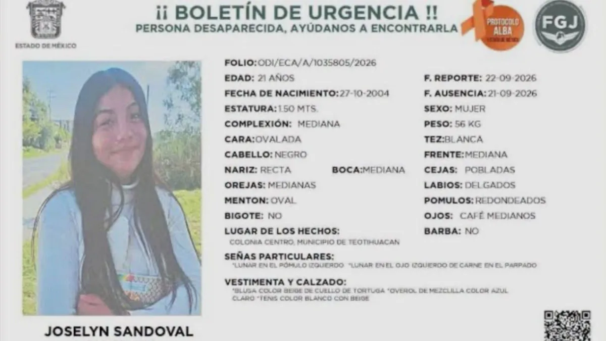 Hallan sin vida a Joselyn, joven estudiante de la UAEMEX que estaba reportada desaparecida hace tres días