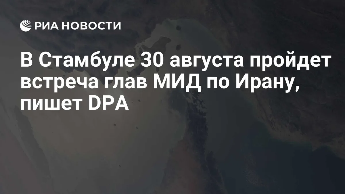 В Стамбуле 30 августа пройдет встреча глав МИД по Ирану, пишет DPA
