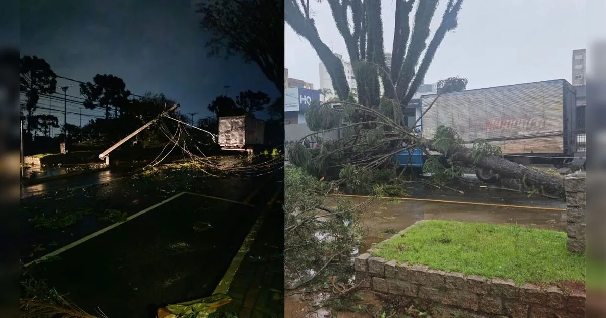 Temporal deixa ao menos duas pessoas feridas em Apucarana (PR)