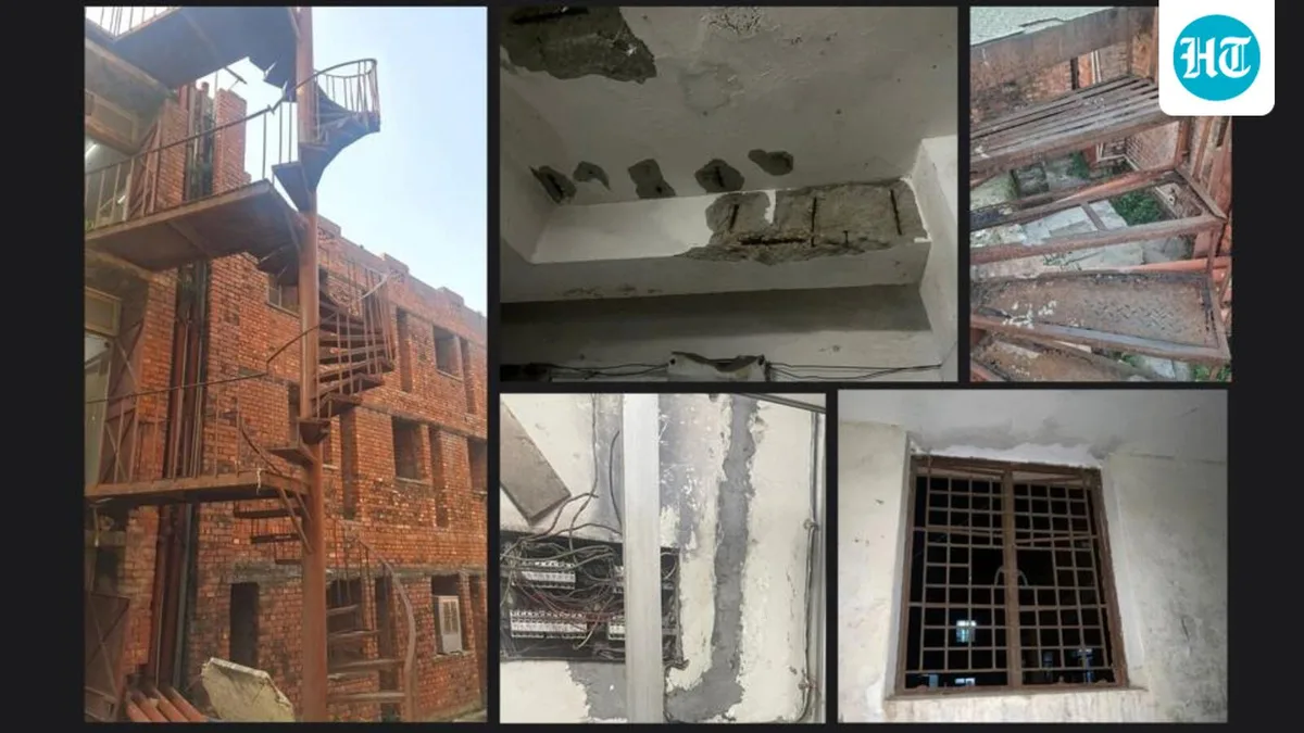 Students flag crumbling infrastructure at Jawaharlal Nehru University hostel