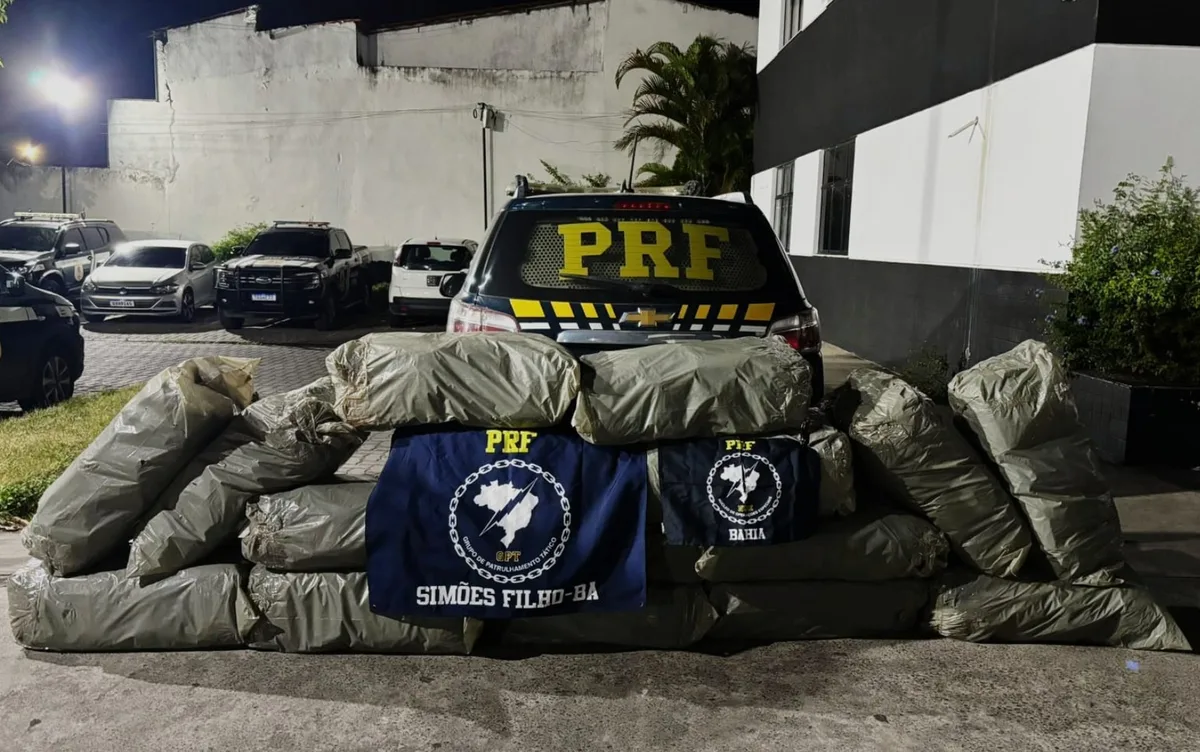 Quase 100 kg de droga são apreendidos em carro na BR-324, na Bahia