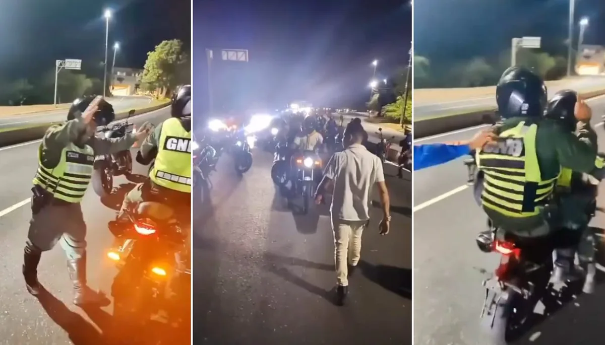 VIDEO: efectivo de la GNB encañonó a paramédicos viales en la autopista Caracas-La Guaira