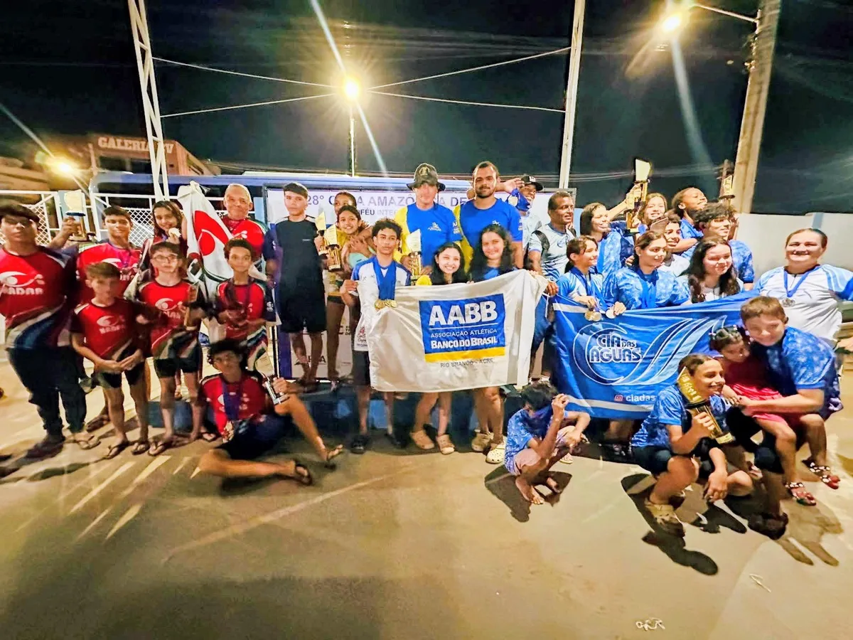 Com amplo domínio, AABB-AC é campeã pela 21ª vez consecutiva da Copa Amazônica de Natação