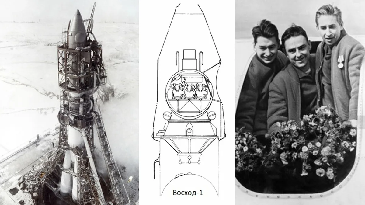 On this day in space! Oct. 12, 1964: The Soviet Union launches Voskhod 1, the 1st multi-person cosmonaut crew, into space