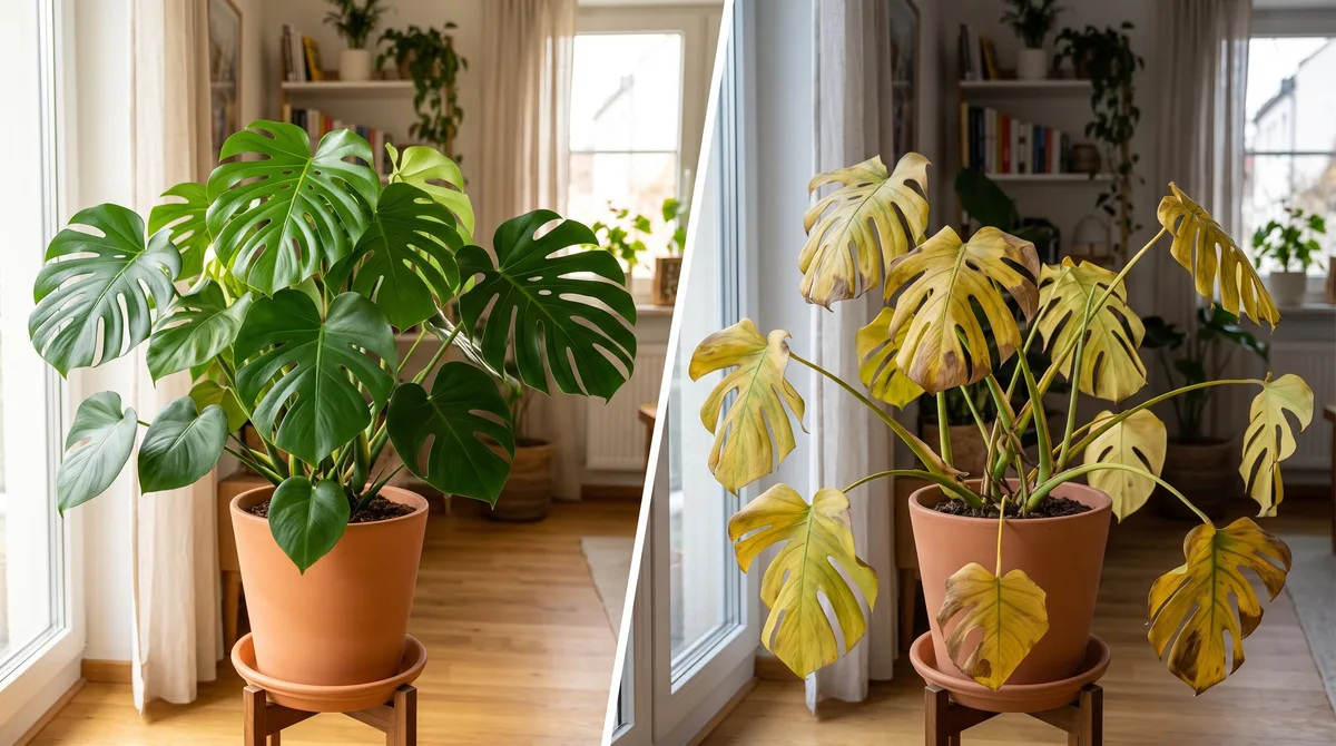 Monstera: cómo evitar hojas amarillas en interiores