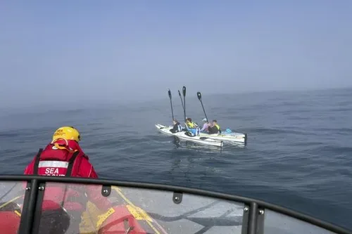 Five kayakers rescued after getting lost in fog off Cape Town’s Atlantic Seaboard