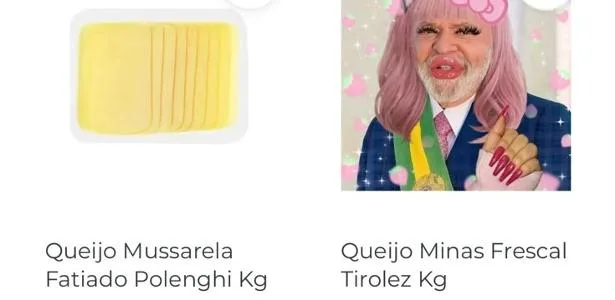 Site de supermercado de SP exibe imagem de Lula com peruca e unhas postiças