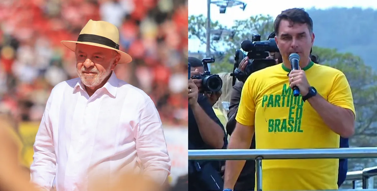 Flávio invoca pai e Lula apela para soberania em atos inaugurais de campanha