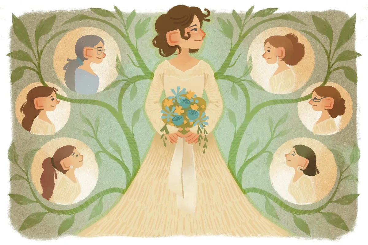 The wedding dress that’s been worn by our family for generations