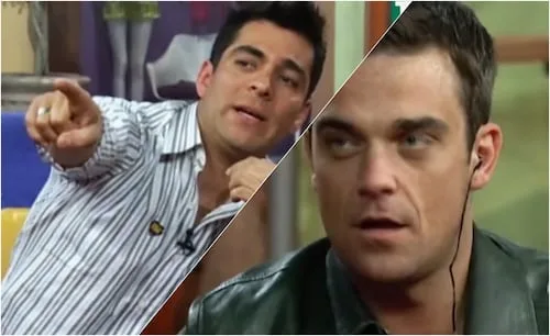 Robbie Williams y Omar Chaparro, lo que comenzó con una parodia y terminó con un encuentro en el escenario; se conocieron hace 22 años