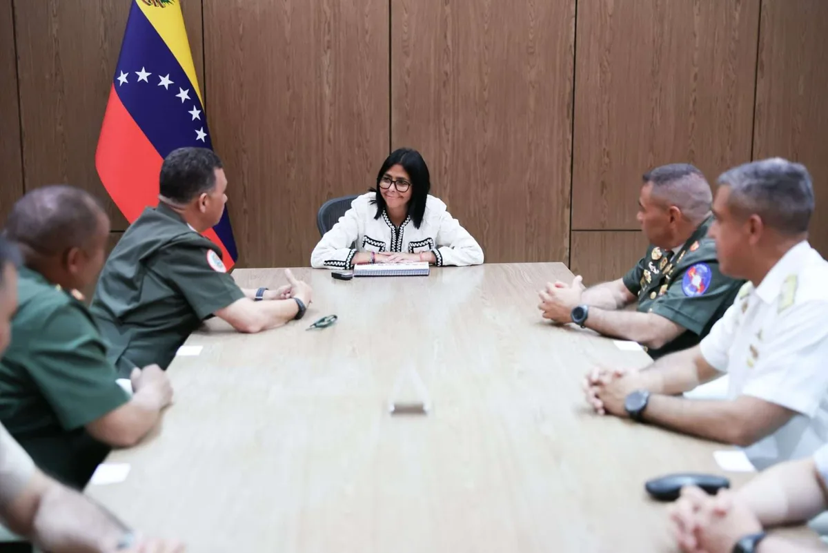 Delcy Rodríguez sostuvo reunión estratégica con el alto mando militar