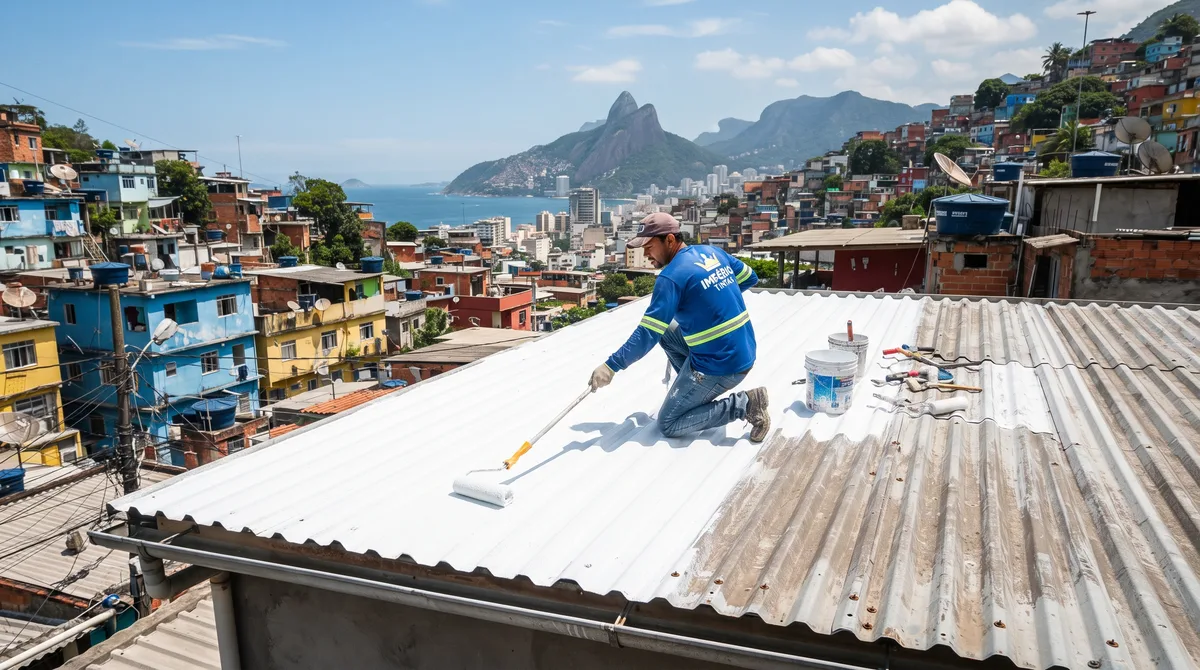 Quanto custa aplicar tinta térmica no telhado em 2026 para baixar a temperatura da casa no verão?