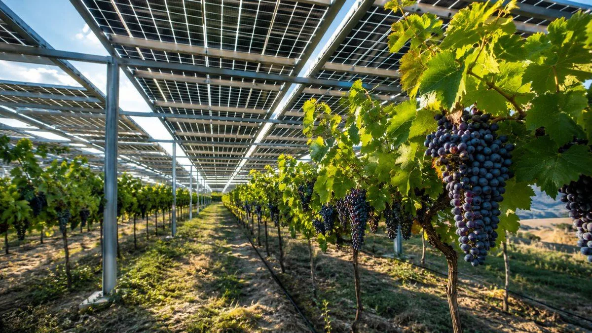 Solar panels helped Puglia grapevines produce 277% more grapes