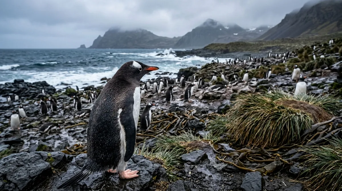 Pinguins de uma ilha remota esconderam uma espécie por décadas: genética revelou uma linhagem desconhecida e redesenhou a família dos gentoos