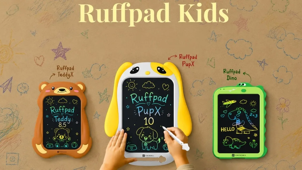 Portronics Ruffpad Teddy 8.5, Dino 8.5, PupX 10 With Multicolour LCD Screens Launched in India: Price, Features