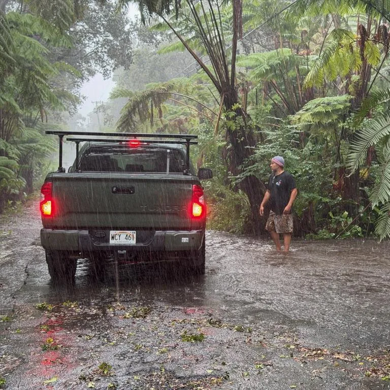 USA - Hurrikan "Lala" bringt Starkregen und Stromausfälle nach Hawaii