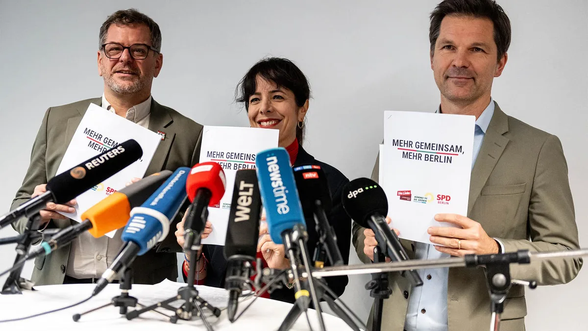 Sondierungen in Berlin: Linke, Grüne und SPD erzielen offenbar Einigung