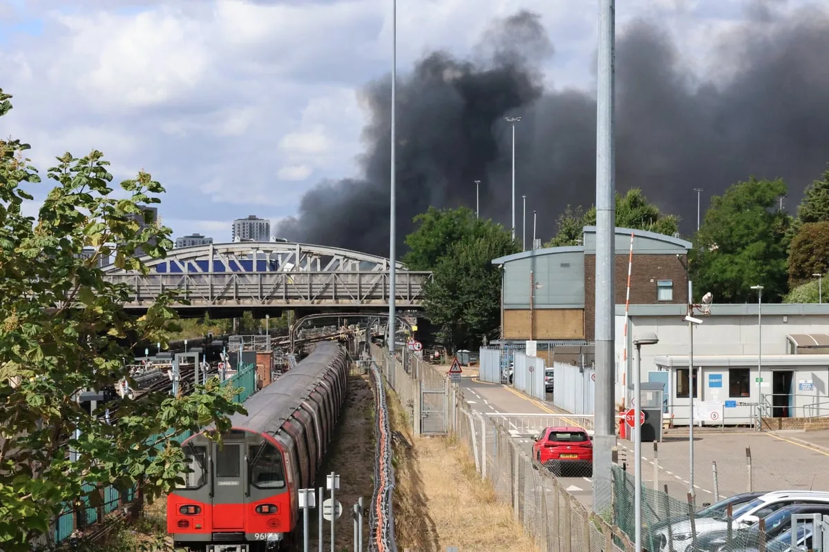 Neasden fire: Third day of Tube disruption after huge blaze near Wembley Stadium