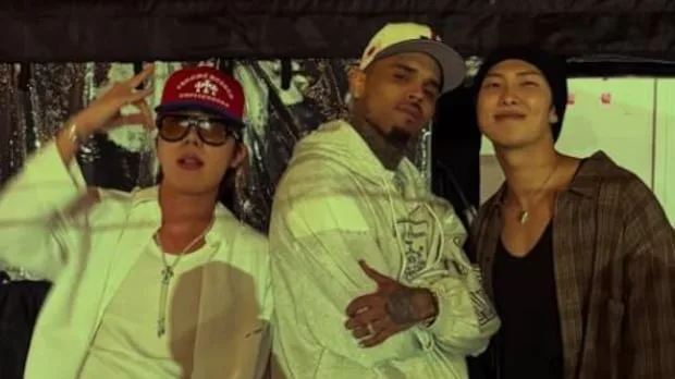 BTS members J-Hope and RM cause outcry after attending Chris Brown show in Toronto, posing with singer