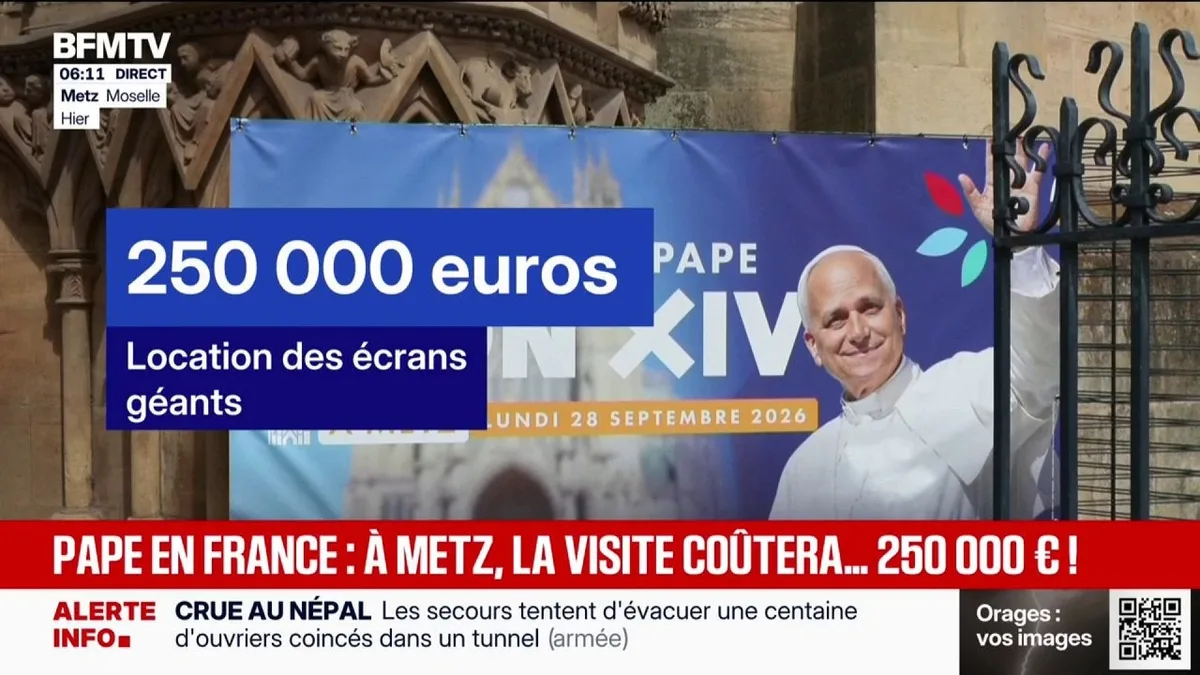 Visite du pape à Metz: une association dénonce le budget consacré par la ville