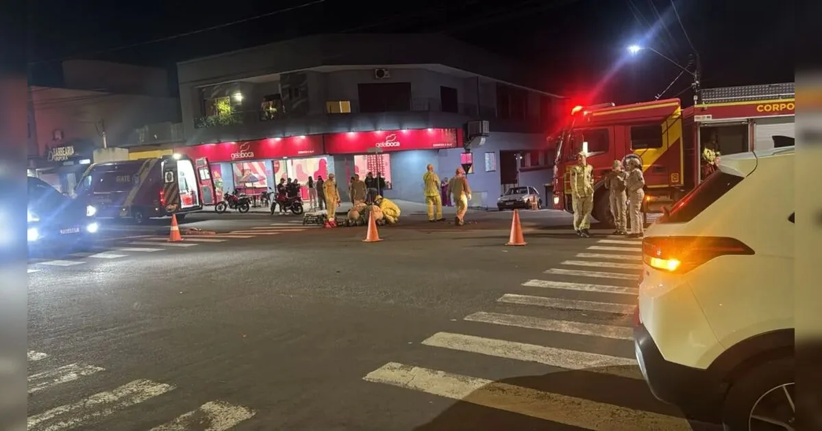 Motociclista fica ferido após colisão com carro em Ivaiporã