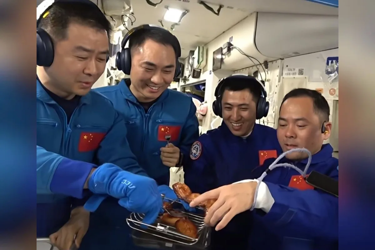 Astronautas da Estação da China recebem primeira "air fryer espacial"