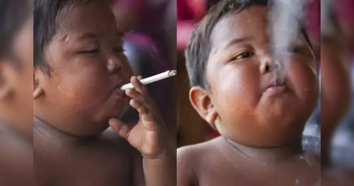 Menino que fumava 40 cigarros por dia aos dois anos reaparece; veja como ele está hoje