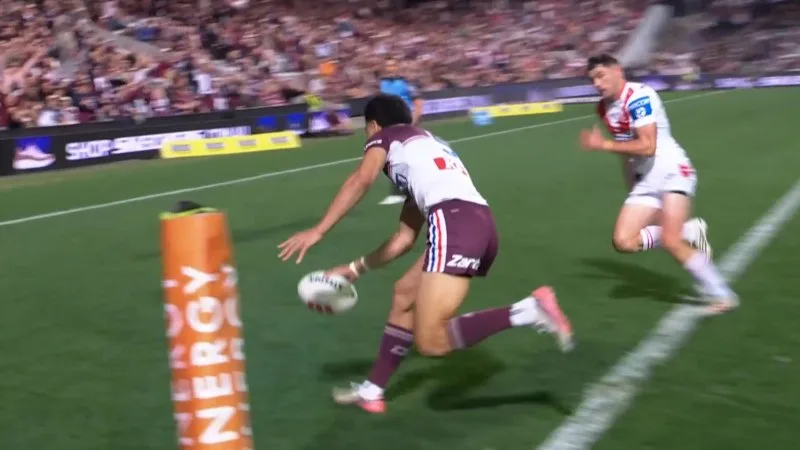 Hopoate fires over for the Sea Eagles