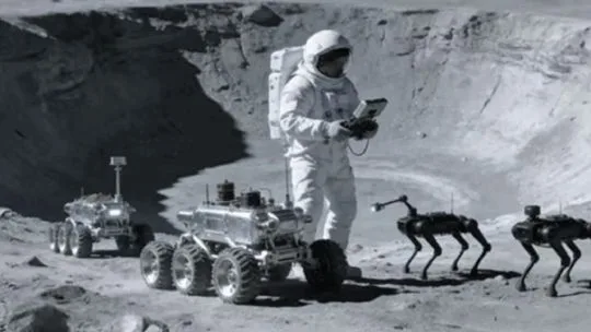 China planea enviar perros robot con IA a la Luna para construir su base permanente