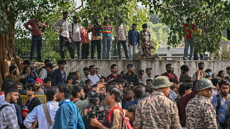 Blocked by police, India’s youth voice their fury