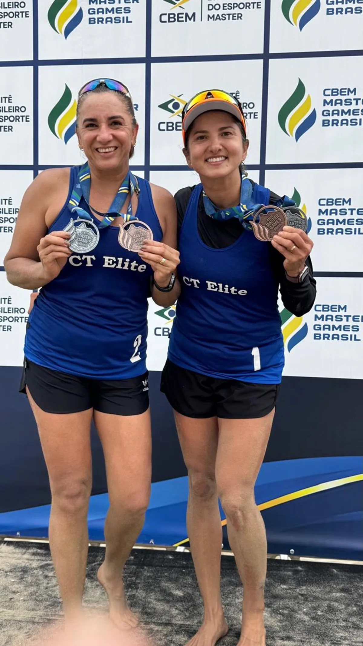 Dupla acreana conquista duas medalhas no vôlei de praia no Master Games Brasil, no RJ