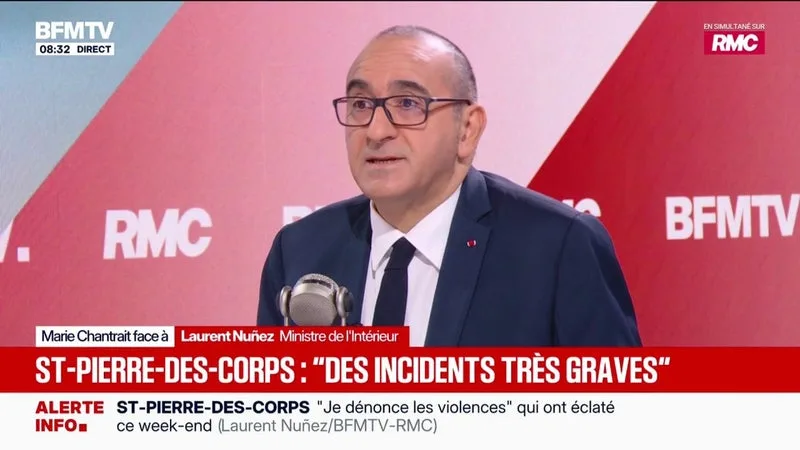 Violences à Saint-Pierre-des-Corps: "On sait le peu d'intérêt que porte La France insoumise à nos policiers et à nos gendarmes dans ce pays", affirme Laurent Nuñez, ministre de l’Intérieur