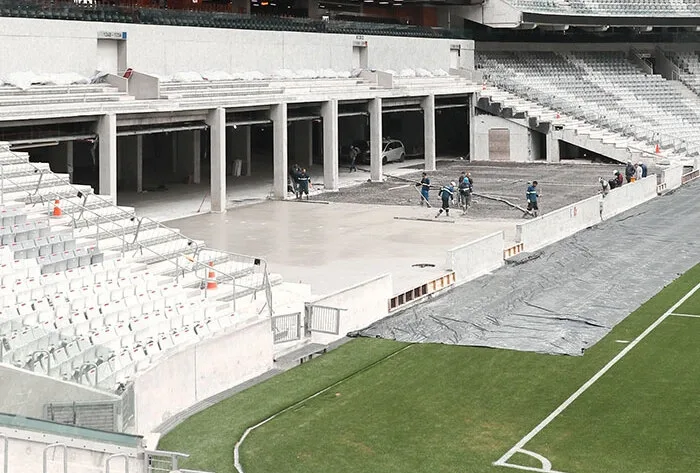Athletico-PR conclui obras civis de arquibancada retrátil da Arena da Baixada
