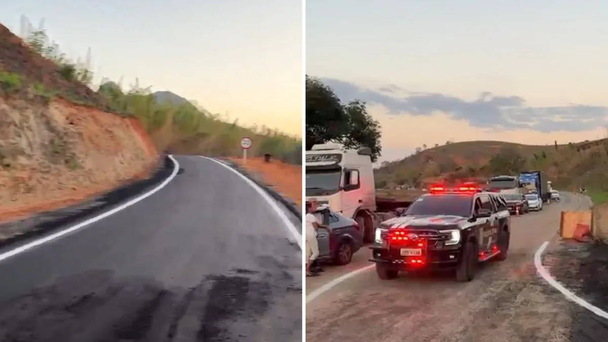 Desvio ao lado de viaduto interditado na BR 259 é liberado em João Neiva
