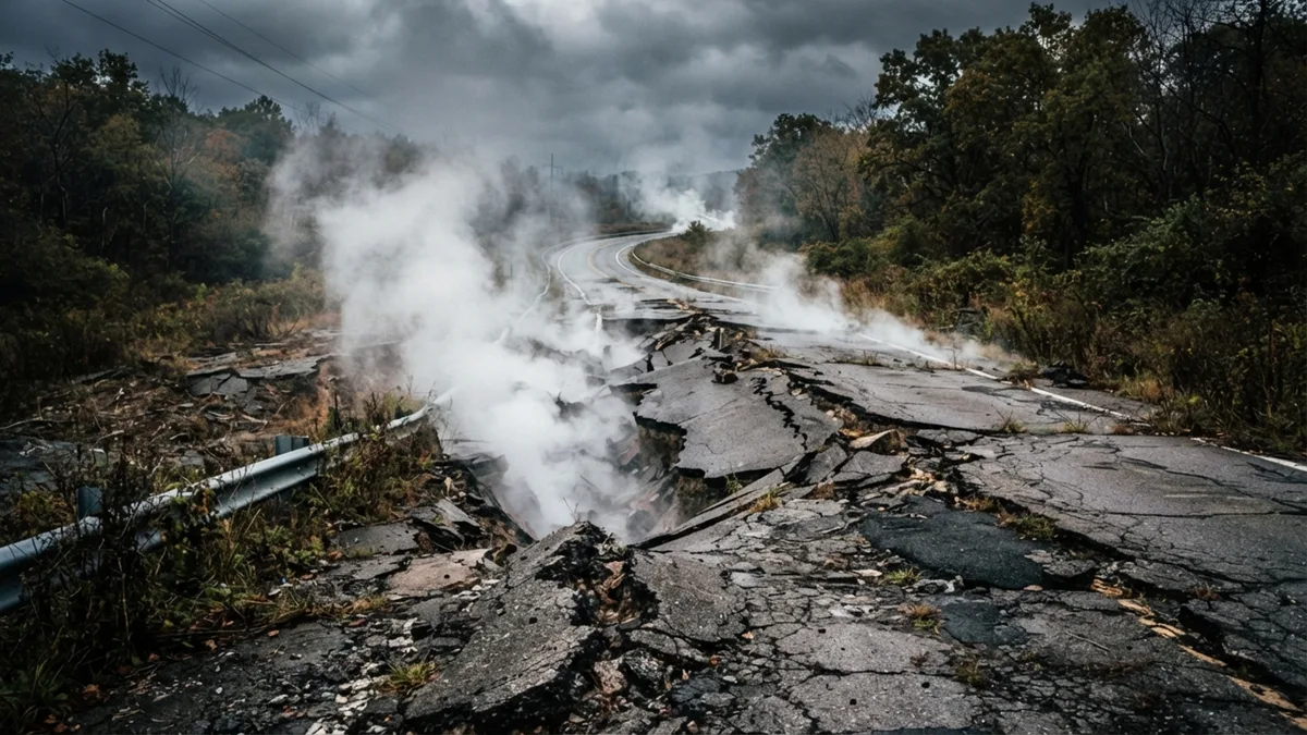Um incêndio começou debaixo desta cidade americana em 1962 e ainda queima nas antigas minas, depois de fazer centenas de famílias abandonarem suas casas