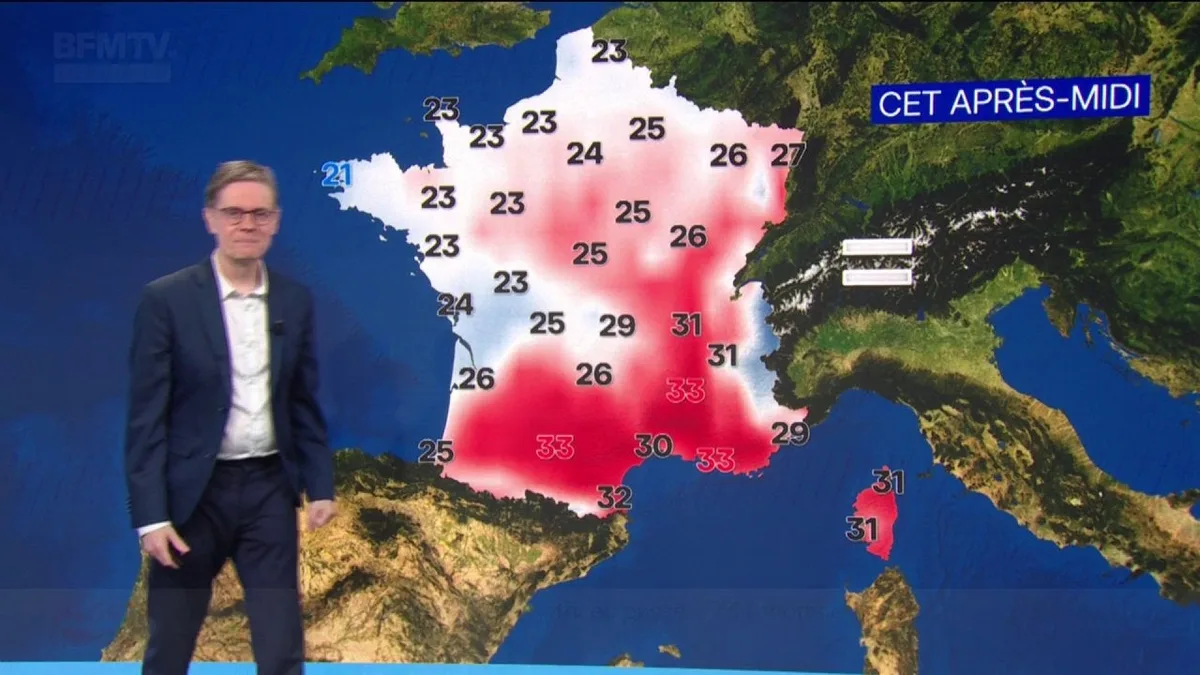 Quelques averses dans le centre du pays alors que le soleil persiste dans le Sud, avec des températures comprises entre 21°C et 33°C... La météo de ce 30 août