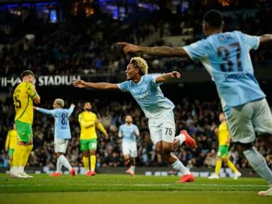 Man City teenager Floyd Samba scores 2 goals in 5-0 win over Norwich in League Cup