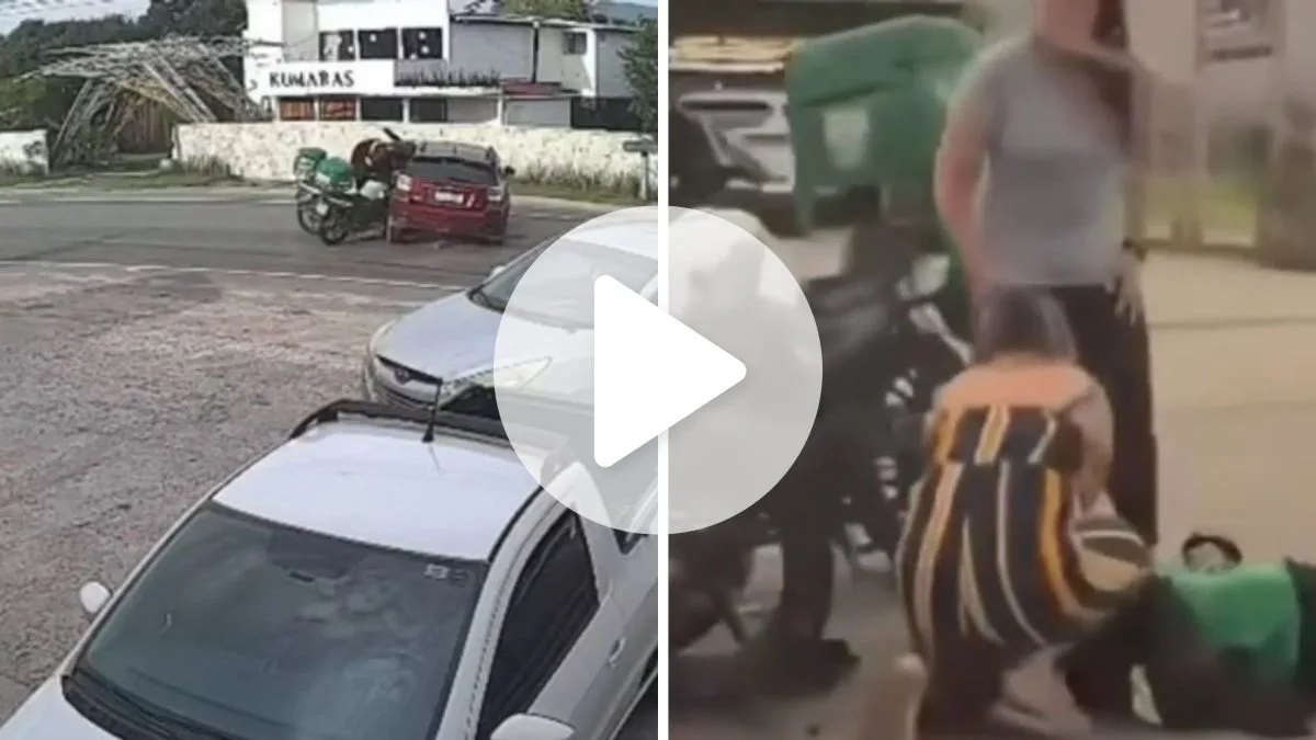 Motociclista fica gravemente ferida após carro sair de oficina, cruzar rodovia e atingir motos em SC