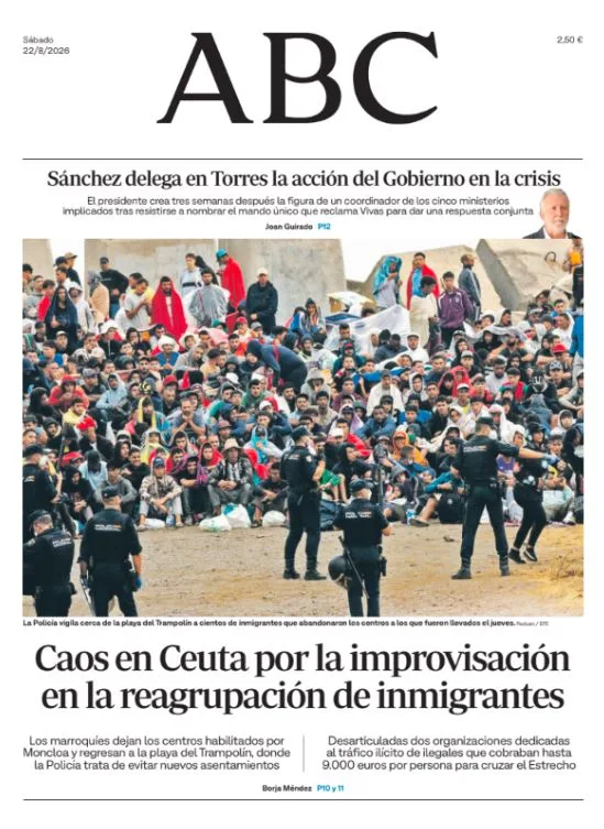 Portadas de la prensa internacional de este sábado 22 de agosto de 2026