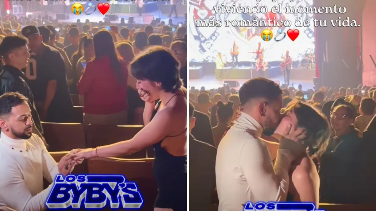 Los Bybys convierten su concierto en una escena de amor: fan le pide matrimonio a su novia frente al público