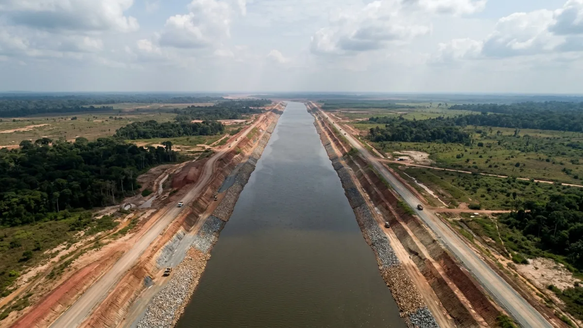 Megaobra no Pará abriu um canal artificial de 20 km entre dois reservatórios para levar as águas do rio Xingu até uma das maiores hidrelétricas do Brasil