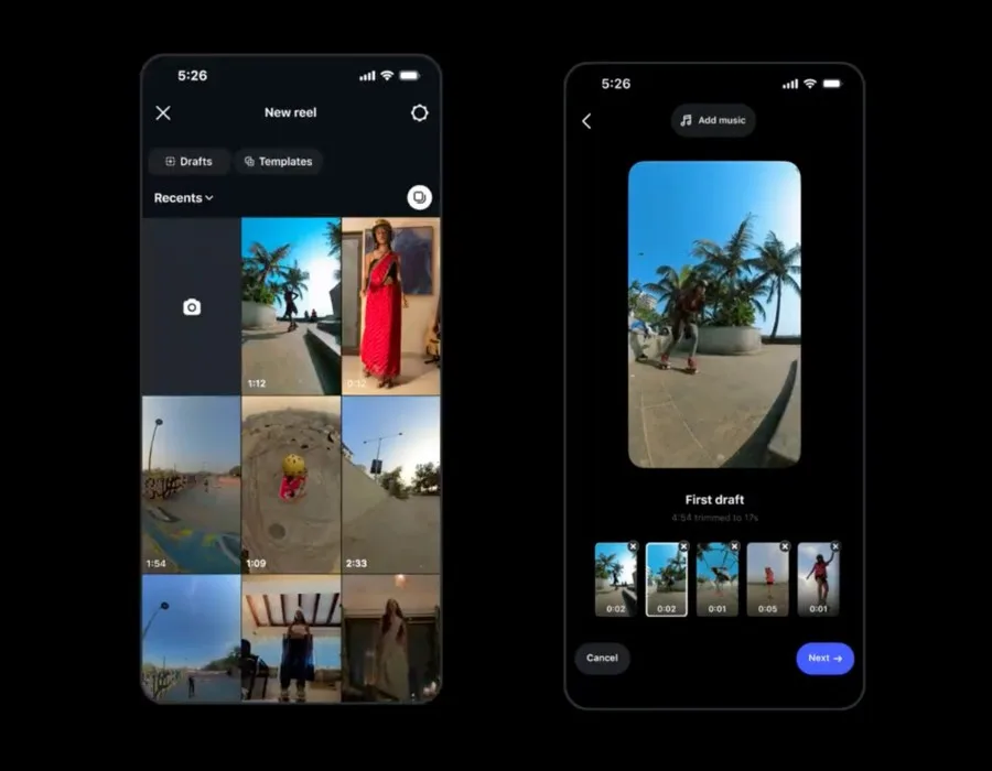 Instagram’s ‘First Draft’ trims your Reels clips for you